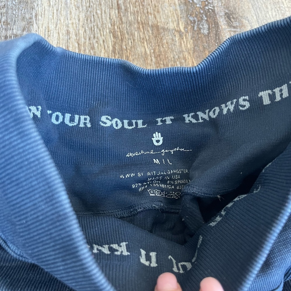 Size M/L Spirtual Gangster blue leggings with detailing on the side. - Picture 5 of 10